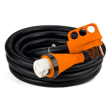 Cable adaptador de extensión de RV 25 pies -30 amortizadores a 30 amperios Adaptador de bloqueo de giro femenino - Camper eléctrico resistente a la intemperie e resistente a la intemperie